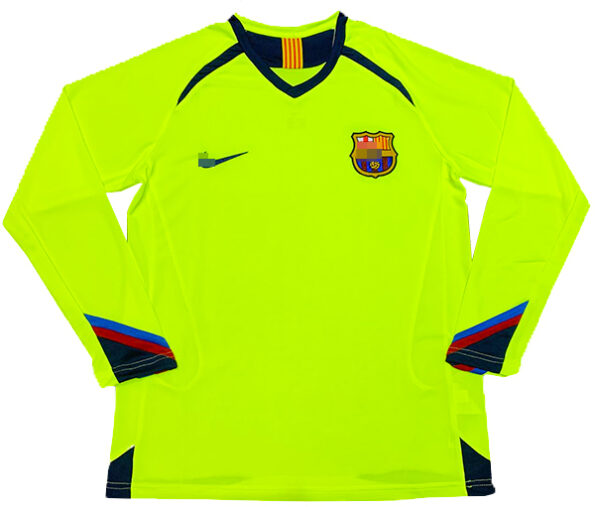 Camiseta FC Barcelona Segunda Equipación 2005-06 Manga Larga