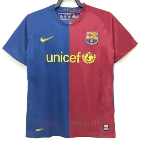 Camiseta FC Barcelona Primera Equipación Manga Larga 2008-09 Champions League