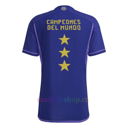 Messi Camiseta Argentina Con 3 Estrellas Segunda Equipación 2022