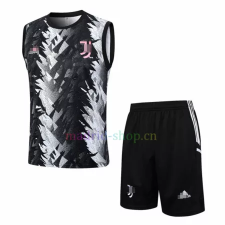 Camiseta de Entrenamiento Juventus 2023-24 Kit Sin Mangas Negro y Blanco