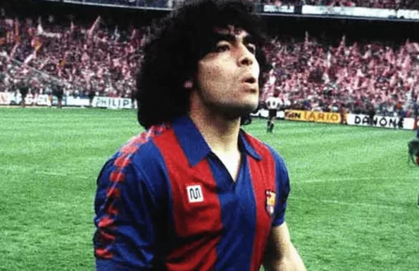 camiseta barcelona Maradona-min