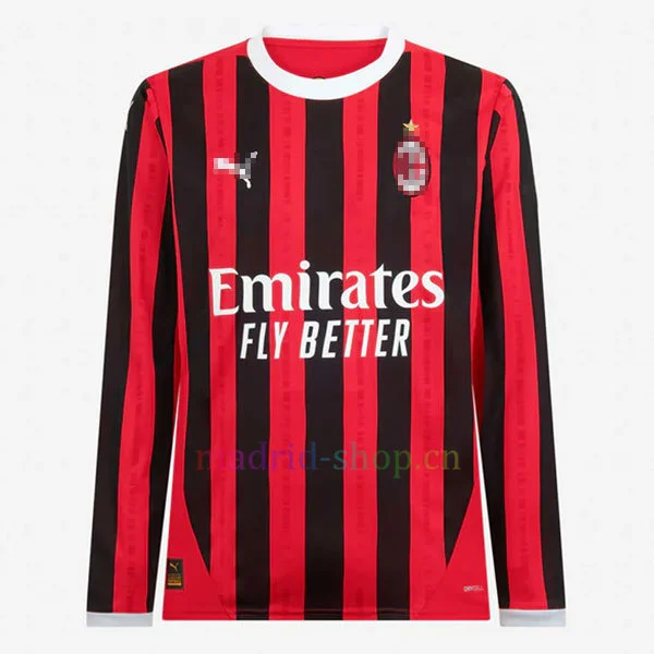 Camiseta AC Milan Primera Equipación 2024-25 Manga Larga Camiseta AC Milan Primera Equipación 2024-25 Manga Larga