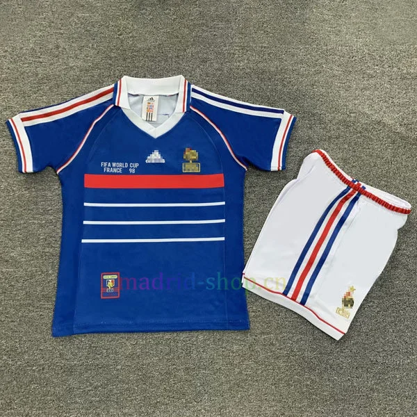 Camiseta Francia Copa Mundial 1998 Primera Equipación Niño Camiseta Francia Copa Mundial 1998 Primera Equipación Niño