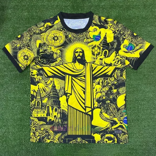 Camiseta Brasil Jesus Edición Especial 2024 - Amarillo