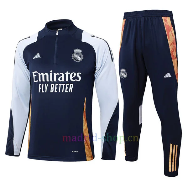 Sudadera de Entrenamiento Real Madrid 2024-25 Azul Kit Sudadera de Entrenamiento Real Madrid 2024-25 Azul Kit
